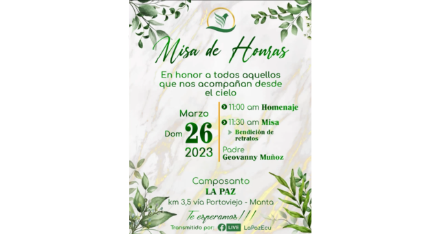 MISA DE HONRAS DEL MES DE MARZO